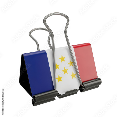 Shopping cart with three colorful paper bags for groceries or gifts