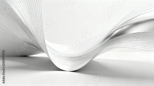Abstract white flowing lines