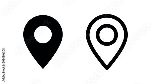Quadro su tela Location Pin Icon Set - GPS, Map Marker, and Pointer Symbol Vector