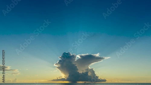 石垣島　入道雲　夕暮れタイムラプス