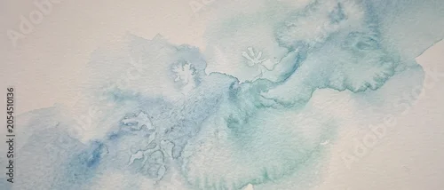 Panel kuchenny z motywem A soft and serene abstract watercolor painting featuring fluid shades of blue and green. The gentle gradients create a calming atmosphere perfect for various designs.