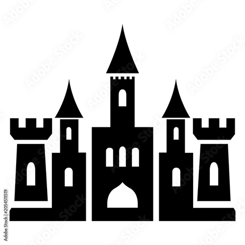 castle icon, castle logo, castle silhouette