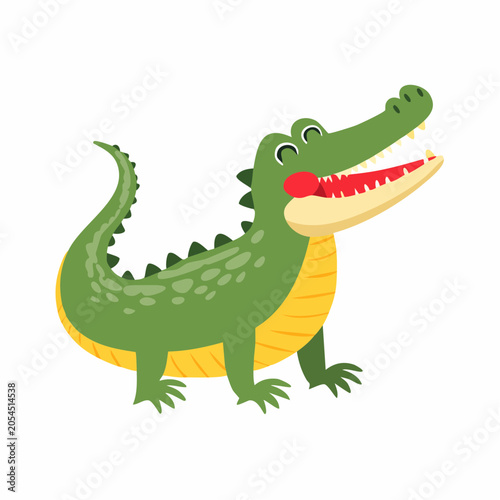 Cute Cartoon Alligator Illustration
