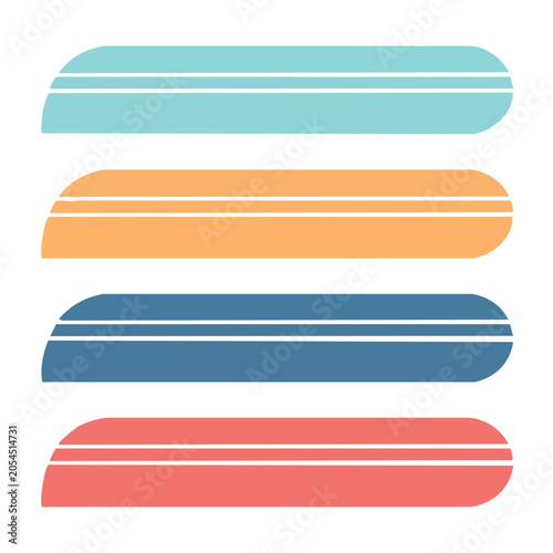 Vintage Retro Stripes Graphic Design Elements