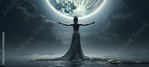 moon humanidad full body. Generative AI