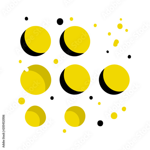 Yellow smiley face icons on transparent background