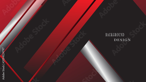  Black stripes red and silver background