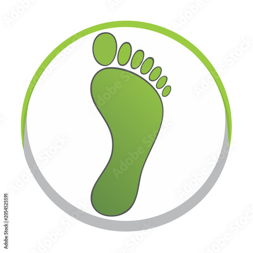 Green Footprint Icon