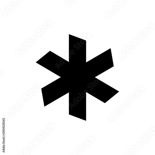 A clean, selected digital user profile panel featuring a precise six-pointed geometric snowflake icon.