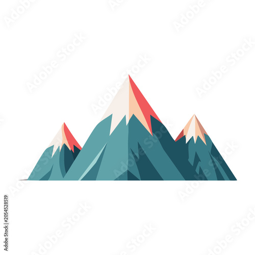 Geometric mountain range vector illustration