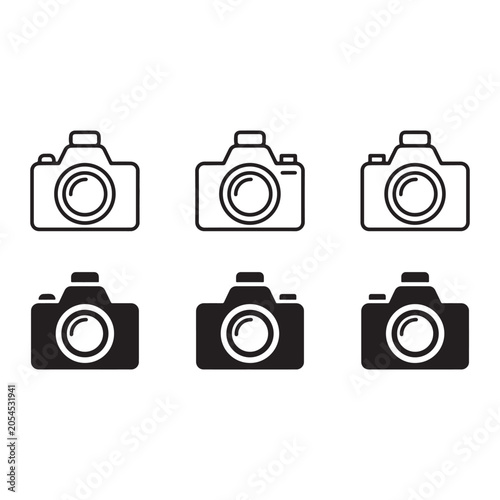 camera icon set