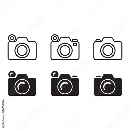 camera icon set