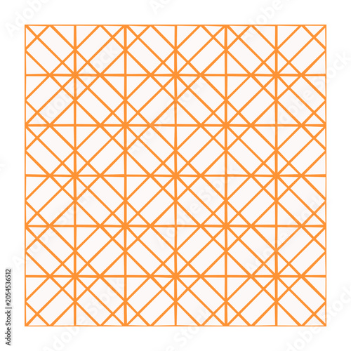 Minimalist orange geometric grid pattern