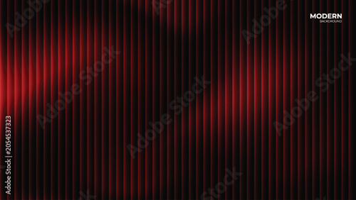Dark red and black abstract background with vertical parallel lines, premium futuristic luxury texture with glowing light