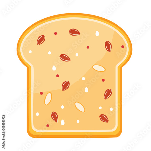 Slice of bread illustration