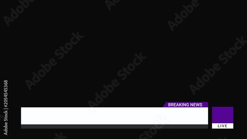 Breaking News Lower Third Live Broadcast Title Animation