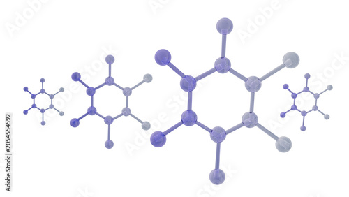 Molecular Structure Isolated on White Background