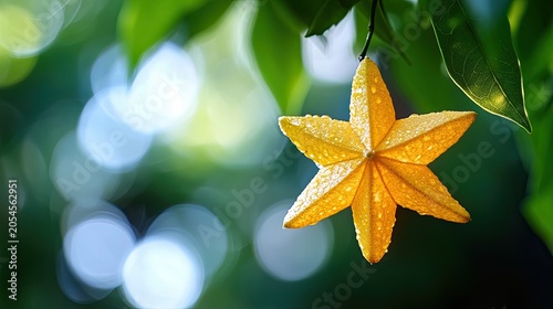starfruit isolated on summer background