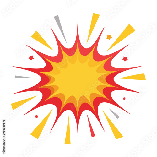Comic Burst Shape Vector Illustration