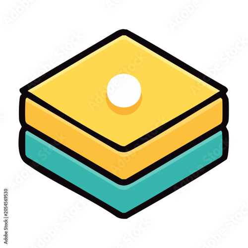 Isometric stacked cubes vector illustration
