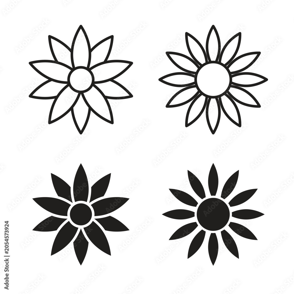 Obraz premium Sunflower icon