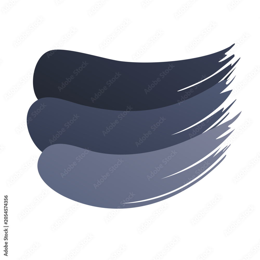 Fototapeta premium Abstract Blue Brush Strokes Vector Graphic