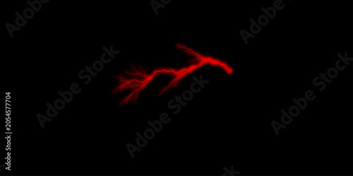 Canvas Print A mesmerizing electric lighting effect radiates against a dark, mysterious black background