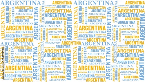 Argentina word cloud template. Sport concept vector background