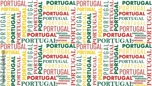 Portugal word cloud template. Sport concept vector background