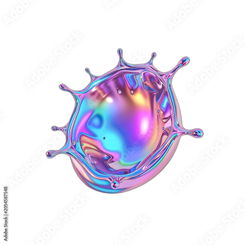 Abstract blue vector illustration featuring a glass globe with tea cup and teapot elements, drink and beverage themed decorative design with splash and glass art style transparent Background