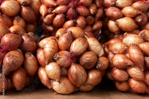 Bags of shallots