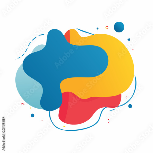 Abstract Fluid Shapes with Gradient Colors