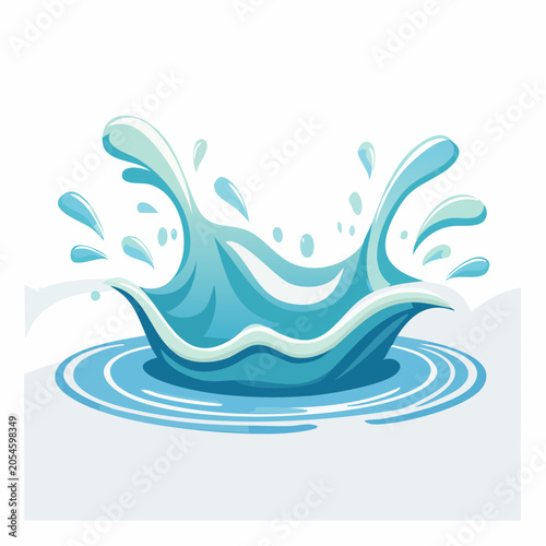 Dynamic Water Splash Illustration