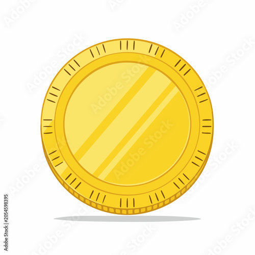 Golden Coin Illustration