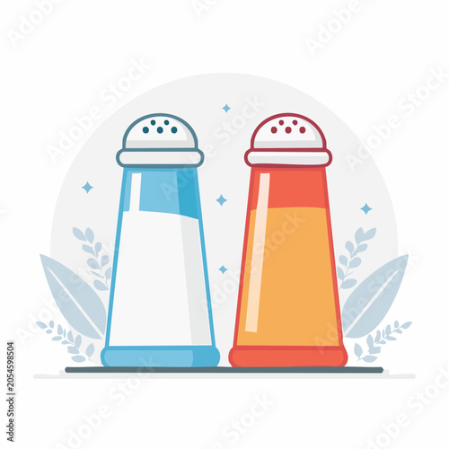 Salt and Pepper Shakers Illustration