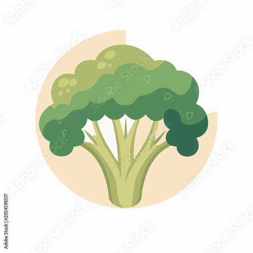 Stylized Broccoli Icon