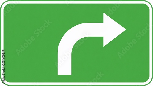  is a digital illustration of a road sign, featuring a square layout with rounded corners. The background is a solid green color,