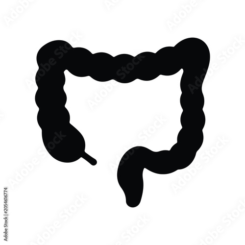 Foto Gut constipation symbol Vector illustration.