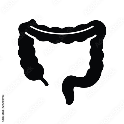 Bild auf Leinwand Gut constipation symbol Vector illustration.