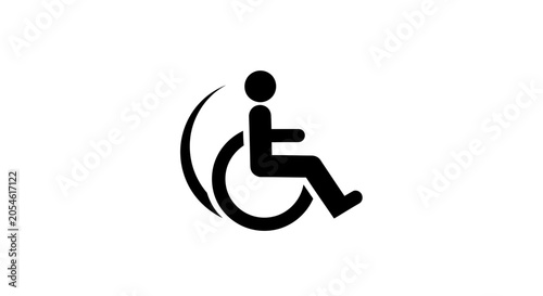 Fényképezés Wheelchair symbol serves as a crucial accessibility icon, clearly marking facilities, parking spaces, and services designated for people with physical disabilities to ensure inclusive design