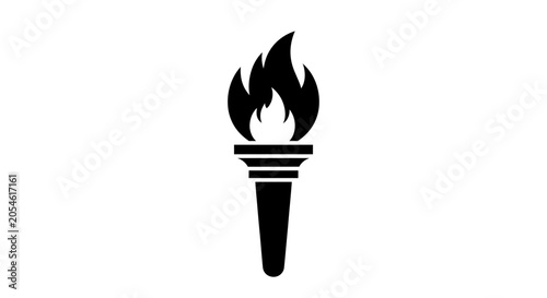 Foto Torch burning with a bright flame serves as a powerful symbol of guidance, enlightenment, and the pursuit of knowledge