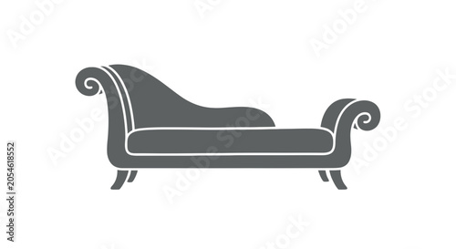 Fotografia Classic Chaise Lounge Vector Illustration Design.