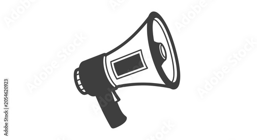 Slika na platnu Black and White Megaphone Illustration.