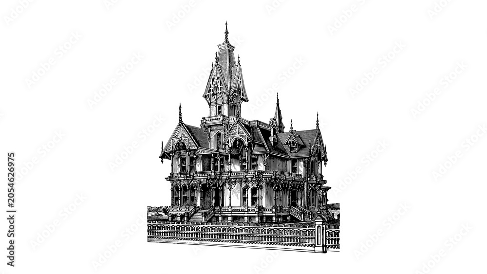 Obraz premium Vintage House Illustration