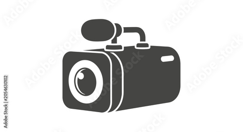 Black Camera with External Microphone.