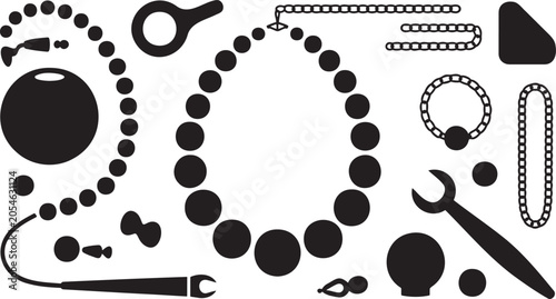 A comprehensive collection of various jewelry components and specialized tools for crafting beautiful accessories