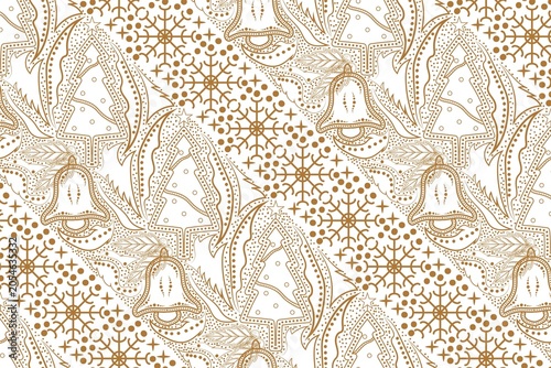 Repeating Mushroom Pattern Seamless Textured Background Nature Illustration