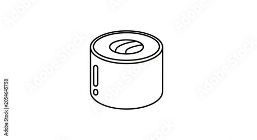 Simple line drawing of a can.