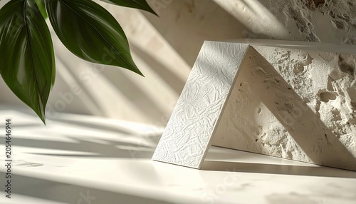 Elegant luxury bookmark packaging mockup with embossed paper on minimal premium surface