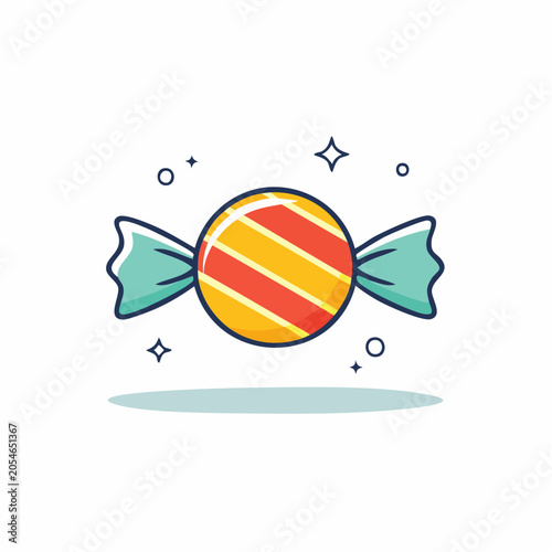 Striped Candy in Wrapper